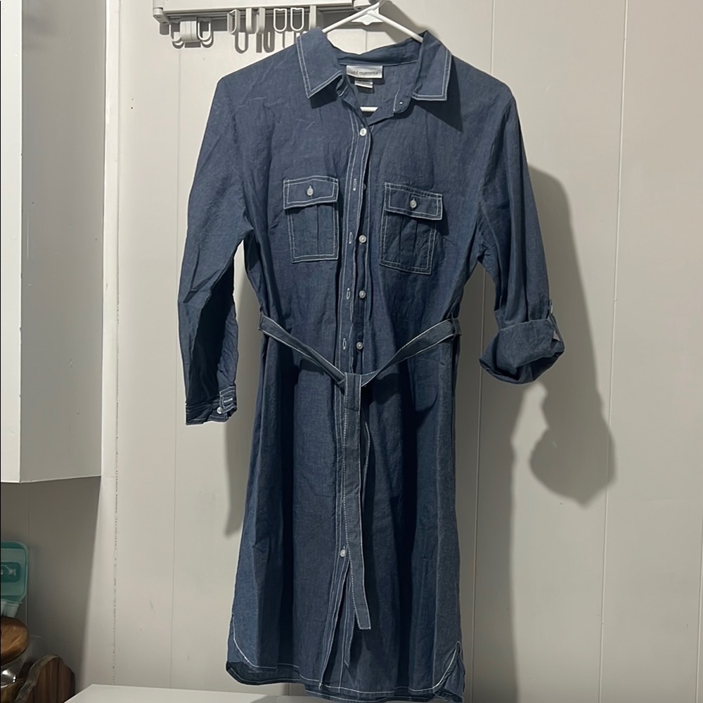 Oh! Mamma Denim Button-Up Dress